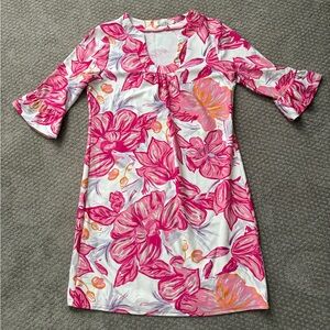 Aryeh Pink and Orange Floral Dress